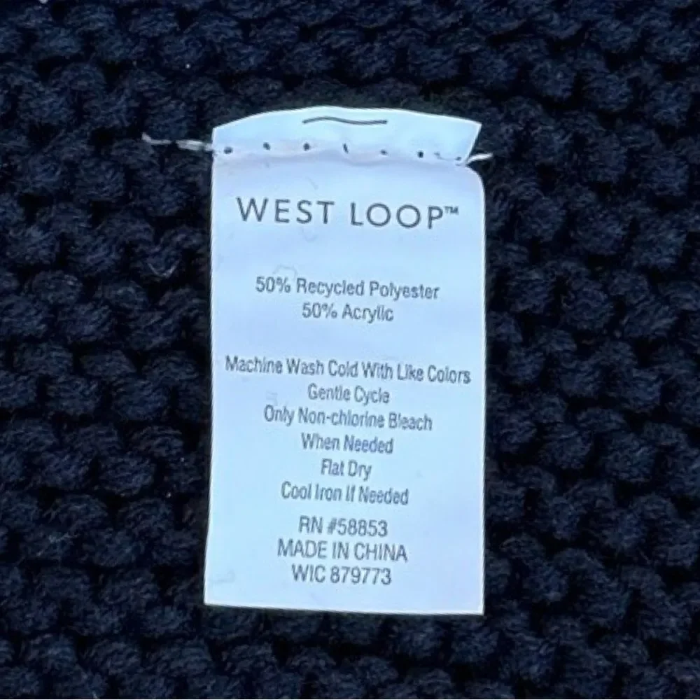 West Loop Women’s Black Knit Criss Cross Front Solid Acrylic Headband OSF NWT